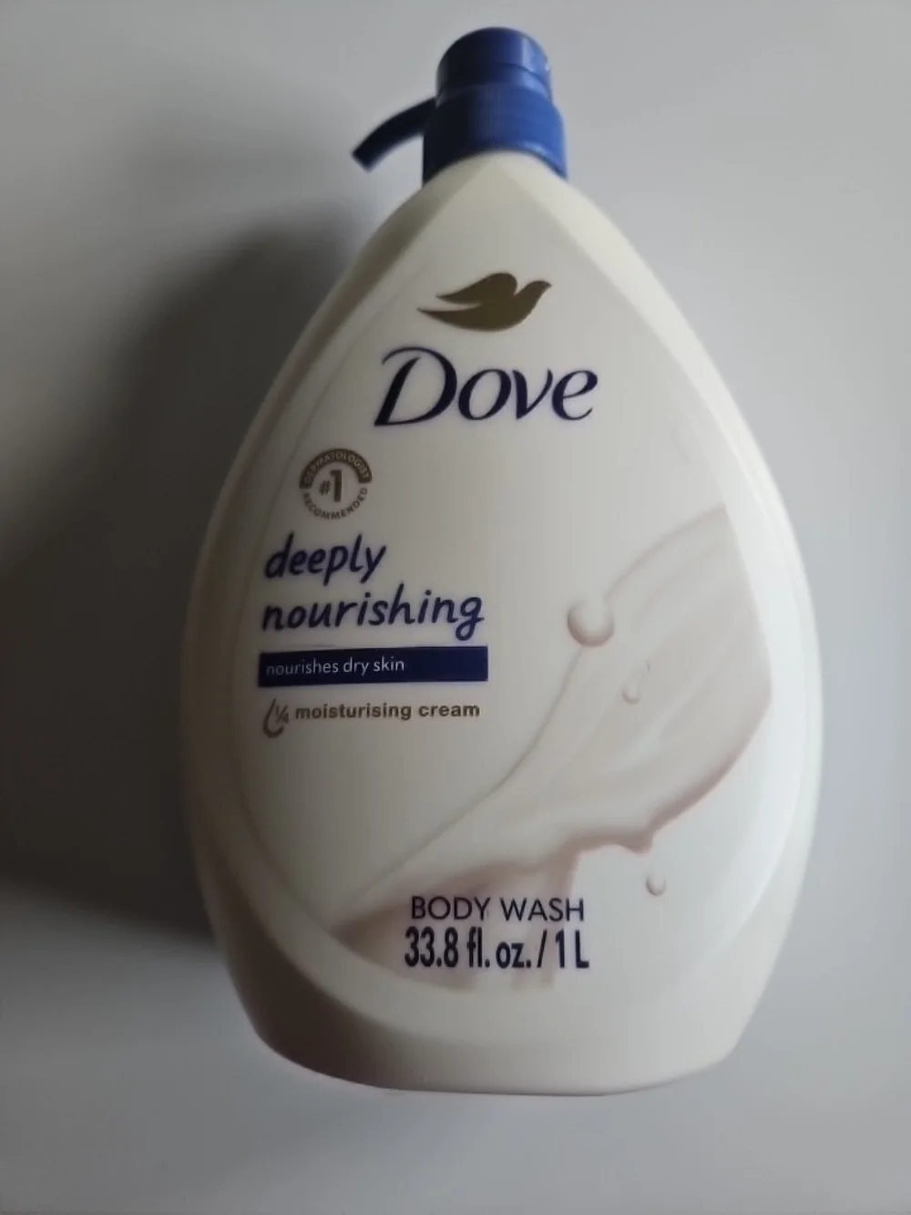 Dove Deeply Nourishing Body Wash Moisturizing Cream White 33.8 fl oz/1 Liter NEW